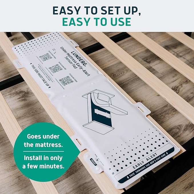 Lunderg Under Mattress Bed Alarm Pad - Pager NOT Included - Wireless Under Mattress Sensor Pad - Replacement or Extra Pad