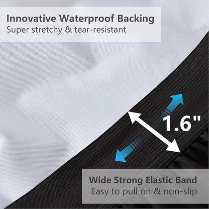 Twin Size Mattress Pad Waterproof, Pillow Top Cooling Twin Mattress Topper for Single Bed, Pee Proof Mattress Protector Cover Quilted Fitted with 8-21" Deep Pocket (39x75 inch, Black)