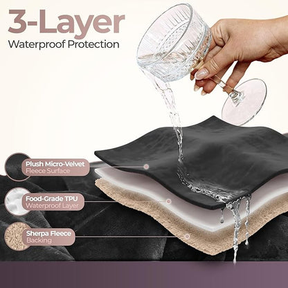 Sacred Weapon Waterproof Blanket – Bed Blanket for Cozy Moments – Bed Blankets Soft & Hypoallergenic – Leakproof & Cooling for Beds, Couch & Pet Use – Large Size 80"x80"