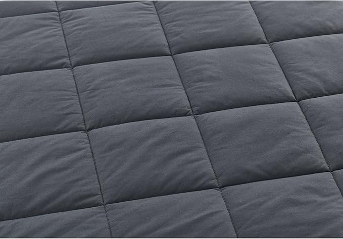 RelaxBlanket Premium Cotton Adult Weighted Heavy Blanket | 60''x80'',15lb | Enjoy Natural Deep Sleep | Dark Grey