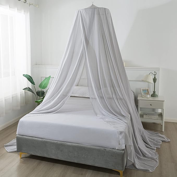 Silver Coated Mesh with Cotton Radiation Protection Canopy, EMF Shielding Bed Net (50x230x800cm)