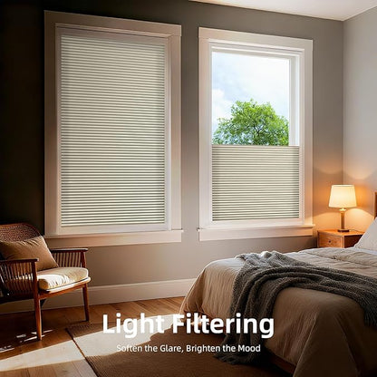 ZSTARR Motorized Skylight Shades Blackout Cellular Honeycomb Electric Blinds with Solar Panel Cordless Rechargeable with Remote for Roof and Slanted Windows Custom Size (LF Light Khaki)