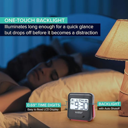 La Crosse Technology 617-147 Buzz Digital Alarm Clock with Vibration and Loud Sound