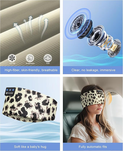 LOVE EYE Sleep Headphones Wireless Headband Headphones Bluetooth 5.4 for Side Sleeper Bluetooth Headband Earphones for Sports for tech Gadgets Gifts
