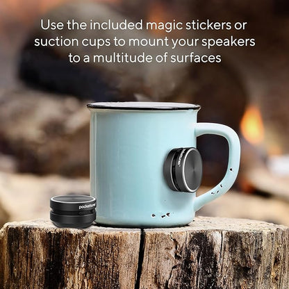 Bone‑Conduction Bluetooth Speakers – 2‑Pack Mini Wireless Speakers, Surface‑Amplifying Sound, True Wireless Stereo, USB‑C Rechargeable, Portable