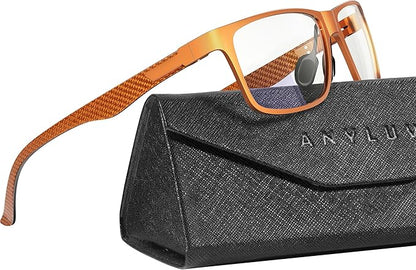 ANYLUV Blue Light Blocking Glasses Men Computer Gaming Glasses Lightweight Al-Mg Metal Anti Eyestrain Eye Protection