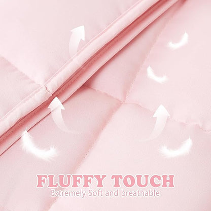 HOSUKKO Weighted Blanket - 2 lbs Pink Heavy Lap Indoor - Breathable Blanket(36 * 48 inches, 2 lbs)