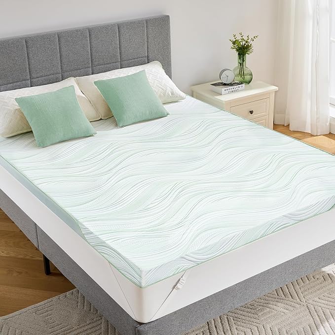 PERLECARE Medium Firm Mattress Topper Full- 3 Inch Bamboo Memory Foam Mattress Topper for Pressure Relief, Full Bed Topper Suitable for Side Sleepers and Back Sleepers, Removable & Washable