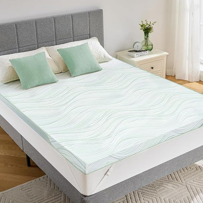 PERLECARE Medium Firm Mattress Topper Full- 3 Inch Bamboo Memory Foam Mattress Topper for Pressure Relief, Full Bed Topper Suitable for Side Sleepers and Back Sleepers, Removable & Washable