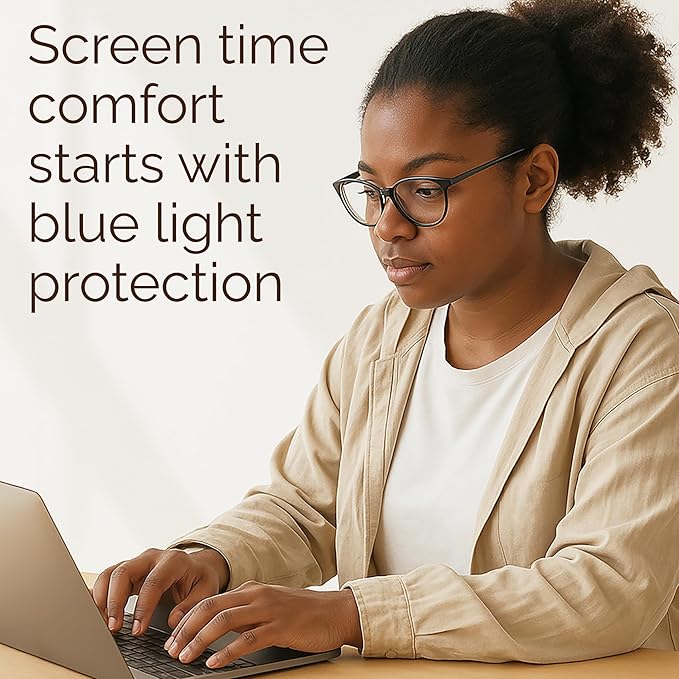 IBOANN Chic & Comfy Blue Light Glasses for Women - 3-Pack Round Frames, Screen-Ready Style with UV Protection Coating