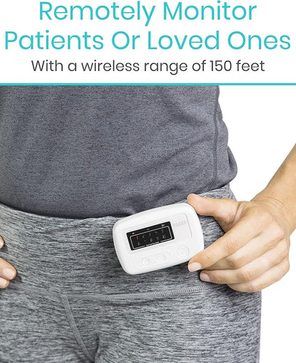 Vive Wireless Caregiver Pager - Nurse Alert for Dementia Patients - Smart Portable Medical System for Caretaker - Connects to Call Button, Door, Window, Bed, Chair, Floor Alarm Pads