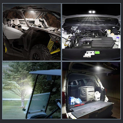 ACEC SHOP UTV Dome Light 12V Universal Roll Bar Mount LED Dome Light UTV Interior Light Utility Roll Cage Dome Light Bar Map Light Courtesy Light for UTV Polaris RZR Ranger SxS Wrangler Truck