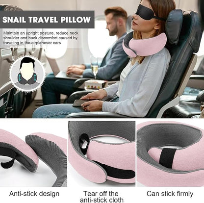 WEERSHUN Travel Pillows for Airplanes,2024 New Travel Pillow,Travel Neck Pillow Airplane Memory Foam Travel Pillow Neck Pillow for Traveling Suitable for Airplanes,Offices and Cars