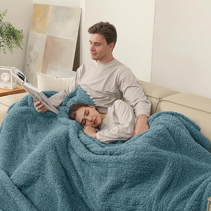Queen Heated Blanket with 2 Controllers, 84"x 90" Large Electric Blanket, 5 Heat Settings, 10H Auto Shut Off, Machine Washable, Slate Blue