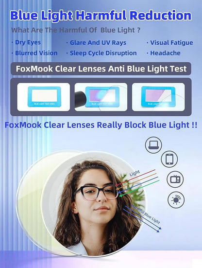 3-Pack Reading Glasses for Women, Oprah Style Frame Spring Hinge Readers Blue Light Blocking Glasses