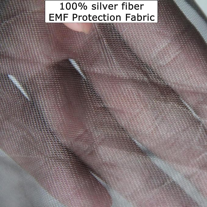 AMNOOL Silver Coated Mesh Conductive Fabric Width 1.4m RF Faraday Fabric Suit for Curtains Mosquito Net Faraday Cage Faraday Fabric(Size:1.4×4m)