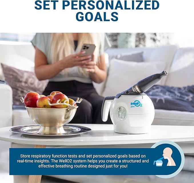 MyBreath Gen 2.0 Smart Mouthpiece Accessory with App for The WellO2 Breathing Trainer Exerciser Device
