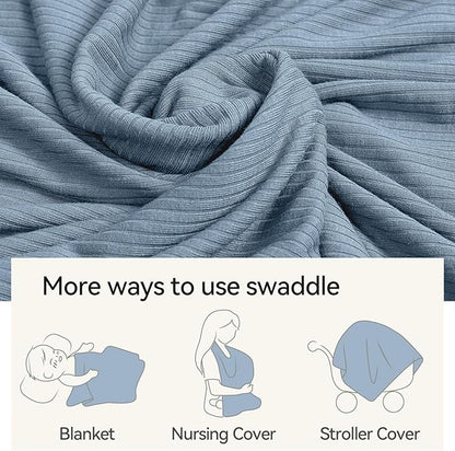 Ultra-Soft Rayon Made from Bamboo Baby Blanket - 30x40 Inches Double-Layer Swaddle Blanket, Breathable & Hypoallergenic, Lightweight Nursing Cover, Stroller Blanket for Infants & Toddlers