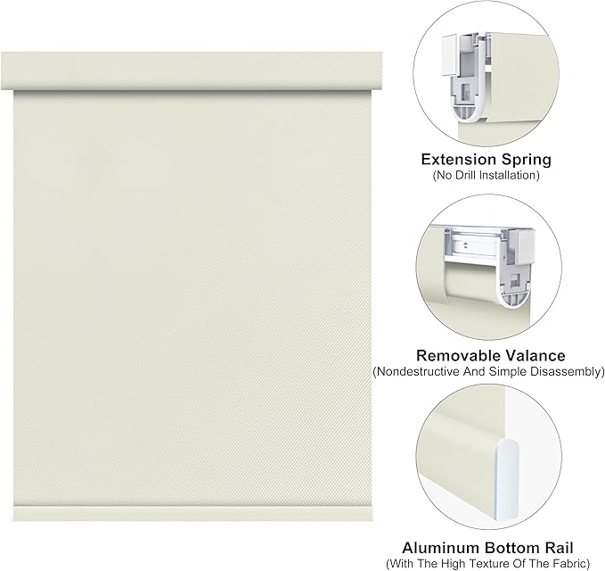 Bringnox No Drill Motorized Blinds with Remote,Blackout Windows,with Apple Homekit,Alexa,Google, with App,Voice Control Custom Size