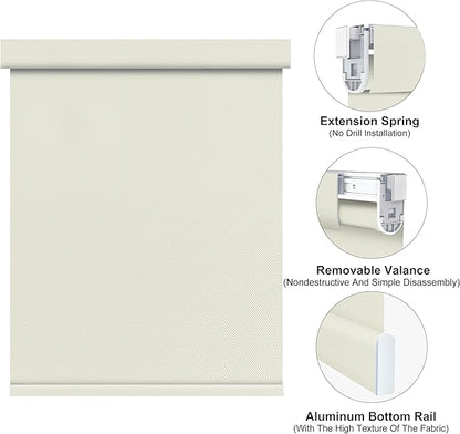 Bringnox No Drill Motorized Blinds with Remote,Blackout Windows,with Apple Homekit,Alexa,Google, with App,Voice Control Custom Size