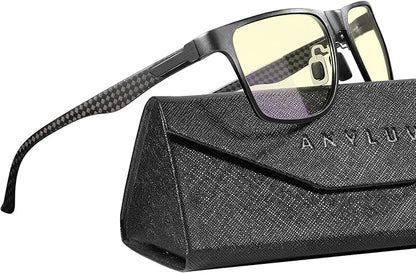 ANYLUV Blue Light Blocking Glasses Men Computer Gaming Glasses Lightweight Al-Mg Metal Anti Eyestrain Eye Protection