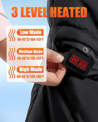 Kids Heated Blanket Battery Operated - Boys and Girls 7.4V DC Portable Cordless USB Heating Blanket for Outdoors