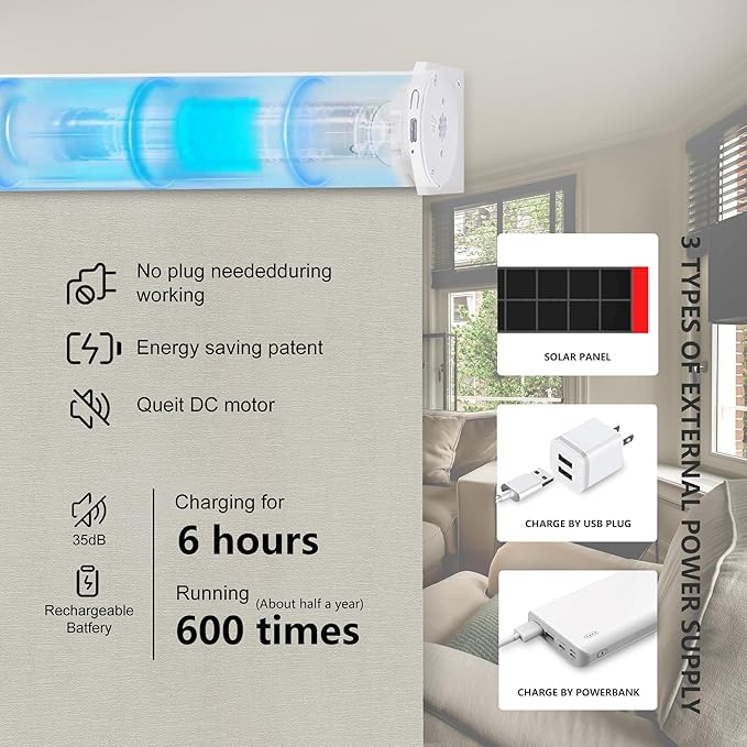 Bringnox Motorized Blinds with Remote,100% Blackout Smart Roller Blinds Compatible with Apple Homekit Google Home and Alexa Via HUB,and Customized (Crimp Platinum-22)