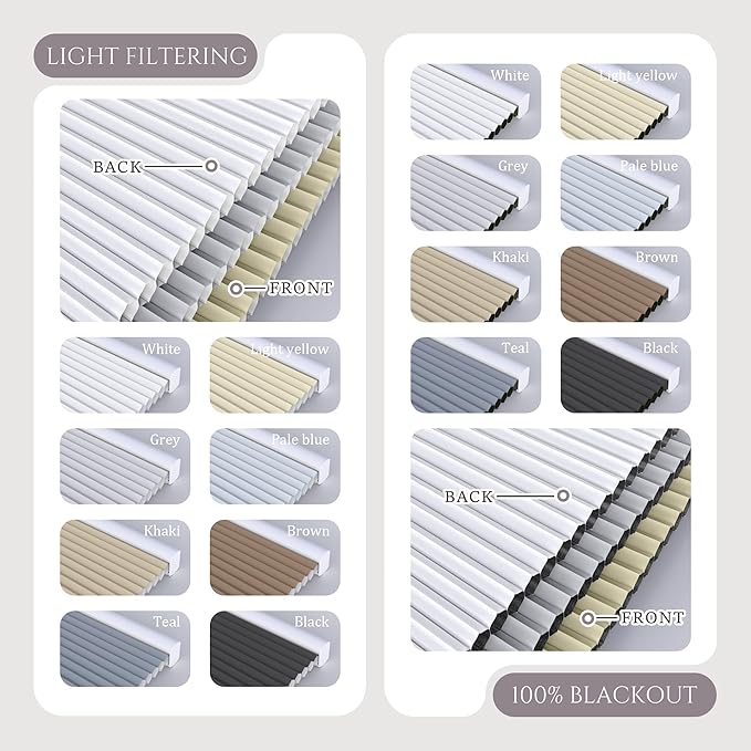 Motorized Cellular Shades with Cordless, Smart Electric Honeycomb Blind with Remote Control, Blackout or Light Filtering Fabric, Automatic Cellular Shades for Home and Office Indoor Window