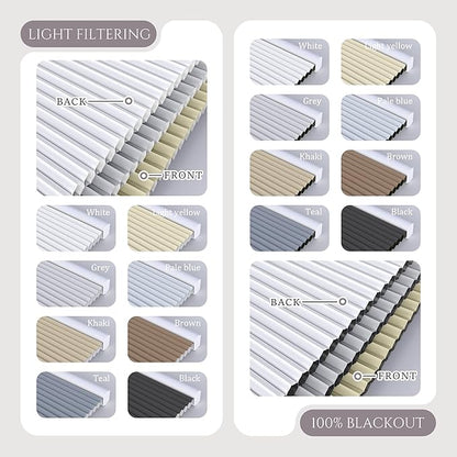 Motorized Cellular Shades with Cordless, Smart Electric Honeycomb Blind with Remote Control, Blackout or Light Filtering Fabric, Automatic Cellular Shades for Home and Office Indoor Window