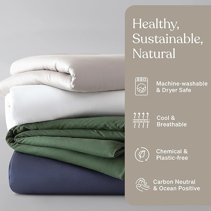 Baloo 100% Cotton Duvet Cover for Weighted Blanket (Pebble White - 42"x72" - Throw Size) | Cool, Soft & Durable
