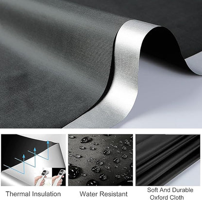 Magnetic Blackout Blind,100% Portable Blackout Curtain for Bedroom,No Drill Window Shades,DIY Cut Black Out Window Cover with Suction Cups and Magnetic Closure,2 Way to Put Up (118" x 57")