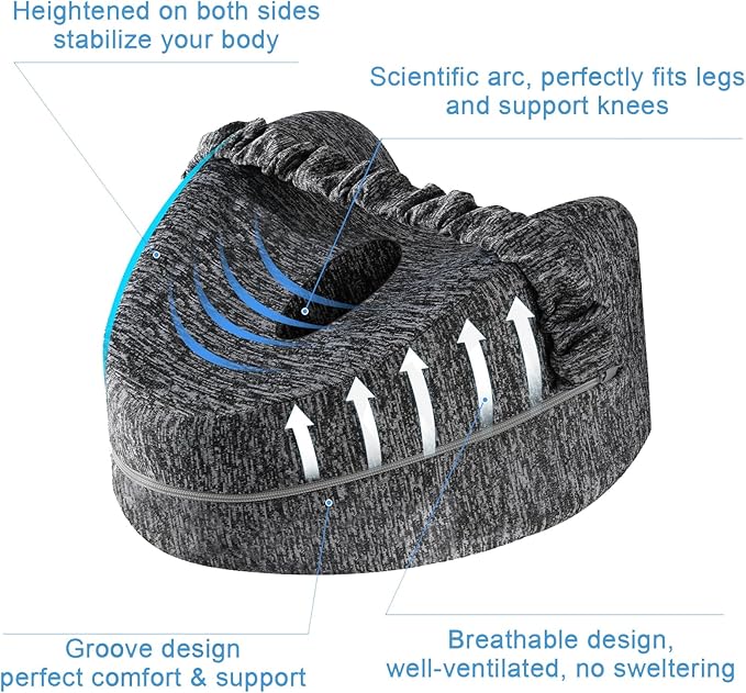 Leg Pillow, Knee Pillow for Side Sleepers, Leg Pillows for Sleeping, Knee Cushion for Sleeping,Suitable for Relieving Leg, Back, Knee Pain