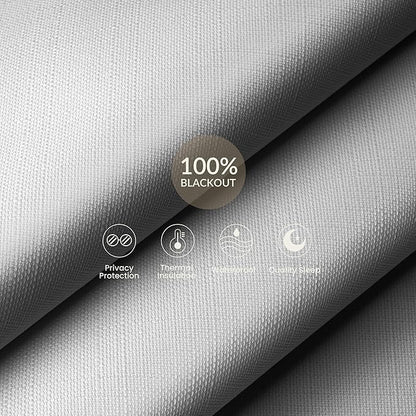 Boolegon Motorized Roller Blinds with Remote Control, Blackout Linen Fabric-Matched Automatic Roller Shades for Windows, Rechargeable Electric Window Shades for Home, Office, White, Custom Now