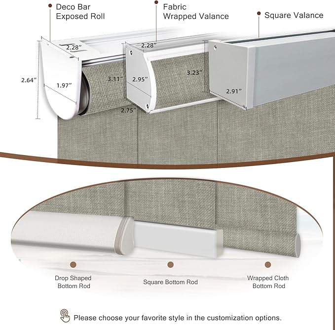 Motorized Blinds Roller Shade with Remote: Canisteo Automatic Smart Blind for Windows 100% Blackout, Electric Blinds Compatible with Alexa/Google Home/Apple Homekit, Customized Size,Aura Sage