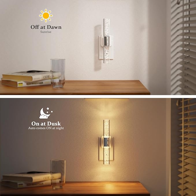 JandCase Night Lights Plug into Wall, 180° Rotating 3000K Soft Light LED NightLights, 0-100LM Adjustable Brightness, Plug in Night Light with Auto Light Sensor,for Bathroom,Hallway,Bedroom