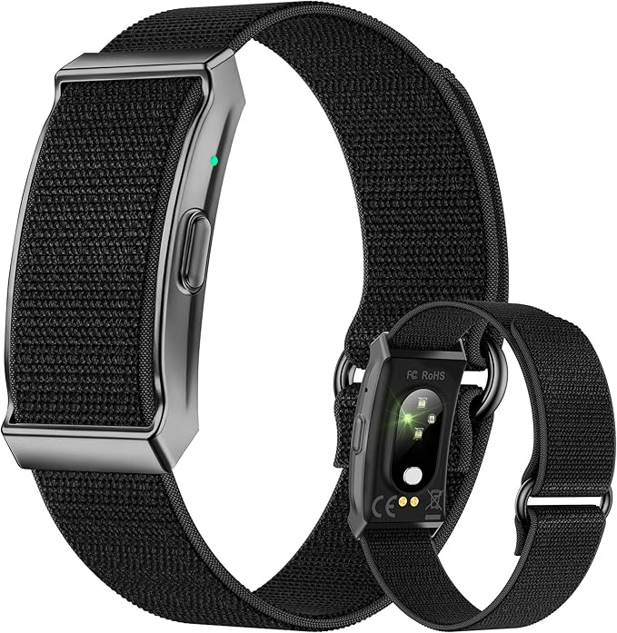 Smart Bracelet for Men Women, Smart Health Wristband with 24/7 Heart Rate/Blood Oxygen/Sleep/Body Temperature Monitor, IP68 Waterproof, 170+ Sports Modes (Black)
