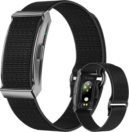 Smart Bracelet for Men Women, Smart Health Wristband with 24/7 Heart Rate/Blood Oxygen/Sleep/Body Temperature Monitor, IP68 Waterproof, 170+ Sports Modes (Black)