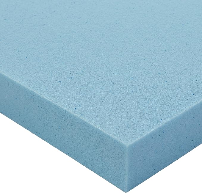 Amazon Basics Alternative Latex Queen Mattress Topper, Cooling Gel-Infused, CertiPUR-US Certified, 3 Inches, Blue