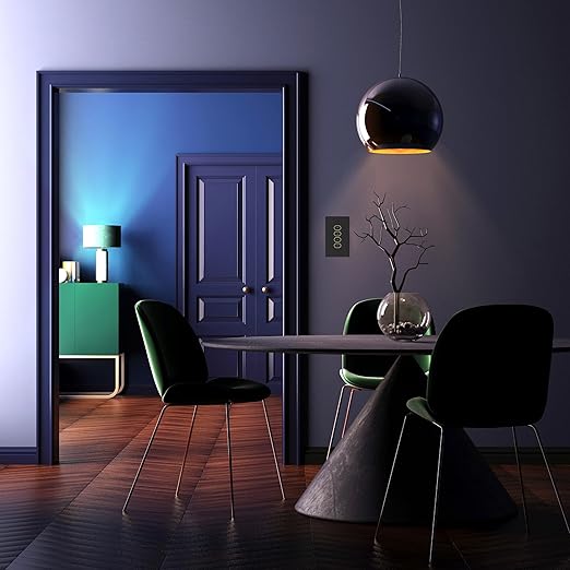 LIFX Smart Switch – in-Wall 4-Button Light Switch with App & Voice Control, Schedules, Soft Switching for Smart & Standard Lights, Haptic Touch, Backlit Design, SWAU2G4BL