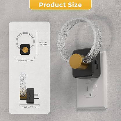 L LOHAS LED Night Lights Plug into Wall, Plug in Night Light with Light Sensor, 3000K Soft White, 0-100LM Brightness Adjustable, Acrylic Nightlight for Bathroom Bedroom Hallway