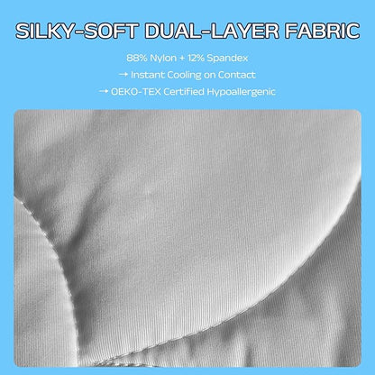 Cooling Comforter for Hot Sleepers - Lightweight Breathable Tencel Blend, Double Sided All-Season Comforter, Temperature Regulating & Machine Washable (Gray, Throw(70''L*60''W))