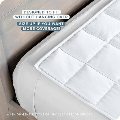 Bare Home Weighted Blanket Full or Queen Size 12lb (48" x 72") for Adults - All-Natural 100% Cotton - Premium Heavy Blanket Nontoxic Glass Beads (White, 48"x72")
