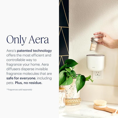 Aera Mini Home Fragrance Diffuser and Mini Moondance Scent Refill Bundle - for Rooms 100-500 Sq Ft - Alexa Compatible, Hypoallergenic, Family and Pet Safe, App Controlled