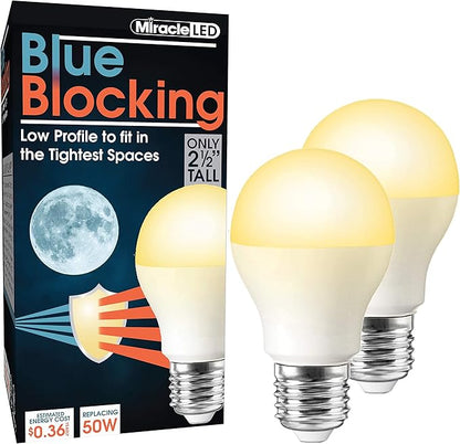 MiracleLED 604667 3W 2-Pack Blue Blocking Light, Low-Profile