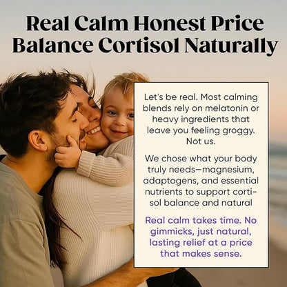 Venture Pal Calm Drink Mix, Cortisol Reducer and Sleep Aid with Magnesium Glycinate, Ashwagandha, L-Theanine,Vitamin D, Calm Magnesium Powder for Relax & Focus, No Sugar, Non GMO, Vegan & Gluten-Free