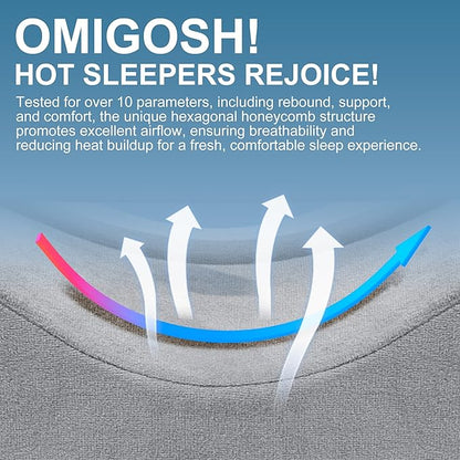 Knee Pillow for Side Sleepers,Leg Pillow for Sciatica,Back,HIPS,Knees,Joints Pain Relief,Pillows for Between Legs While Sleeping Spine Alignment Support & Relieves Pressure,Non-Strap,Natural Gray