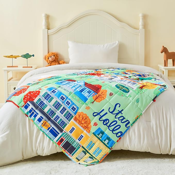 yescool Weighted Blanket 7 Pounds Cooling Weighted Lap Blanket, Girls Heavy Blanket for Sleeping, Breathable Weighted Throw Blanket Gift for 60-80lbs, 40"x60"