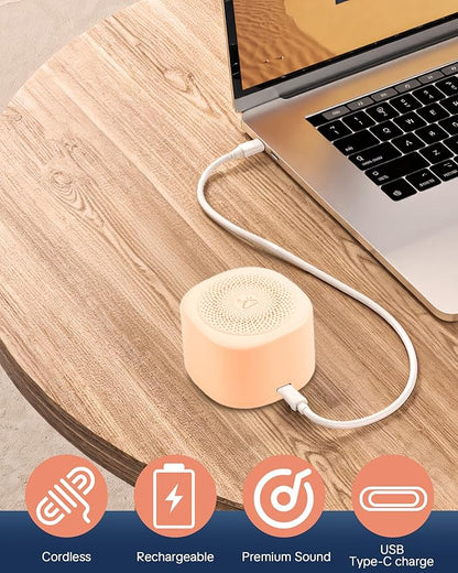 Travel White Noise Sound Machine 20 Sounds, Portable Sound Machine for Adults Sleep, Mini Sleep Aid with Adjustable Volume, 3 Timers, Colorful Night Light, Rechargeable for Baby, Home, Registry Gift