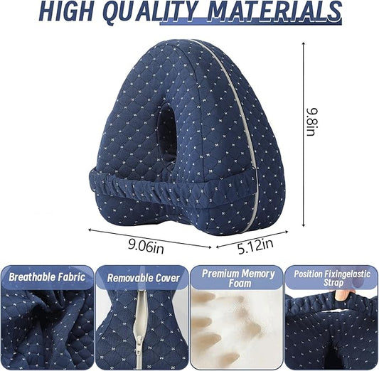 Knee Pillow for Side Sleepers, Ergonomic Leg Pillow for Side Sleeping, Sciatica Pain Relief Pillow for Soothing, Memory Foam Support Suitable for Back, Leg, Knees, Ankle Joints and Spine