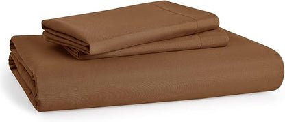 Bedsure Duvet Cover King Size - Soft Double Brushed Bedding Set for Kids & Adults, Zipper Closure, 3 Pieces, Includes 1 Duvet Cover (104"x90") & 2 Pillow Shams, NO Comforter, Brown